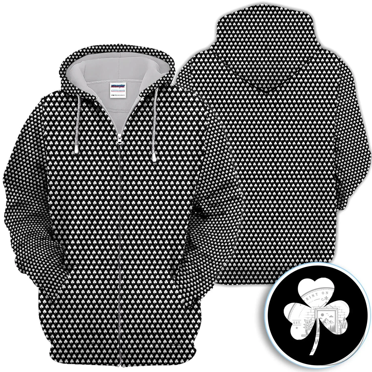 Black Clover Golf Polo Shirt for Men St Patricks Day 37 Black Clover Golf Polo Shirt for Men St Patricks Day