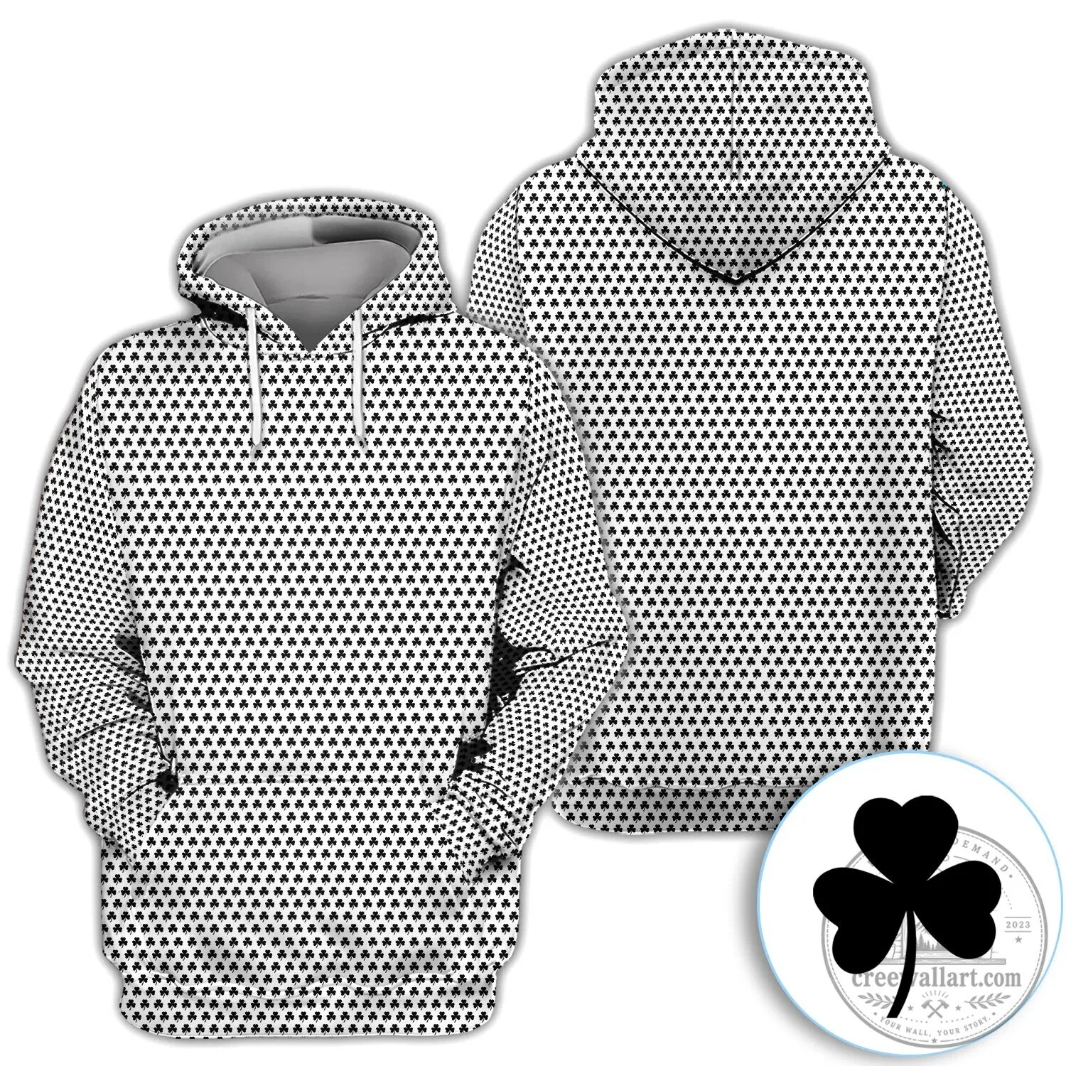 Black Clover Golf Polo Shirt for Men St Patricks Day 43 Black Clover Golf Polo Shirt for Men St Patricks Day