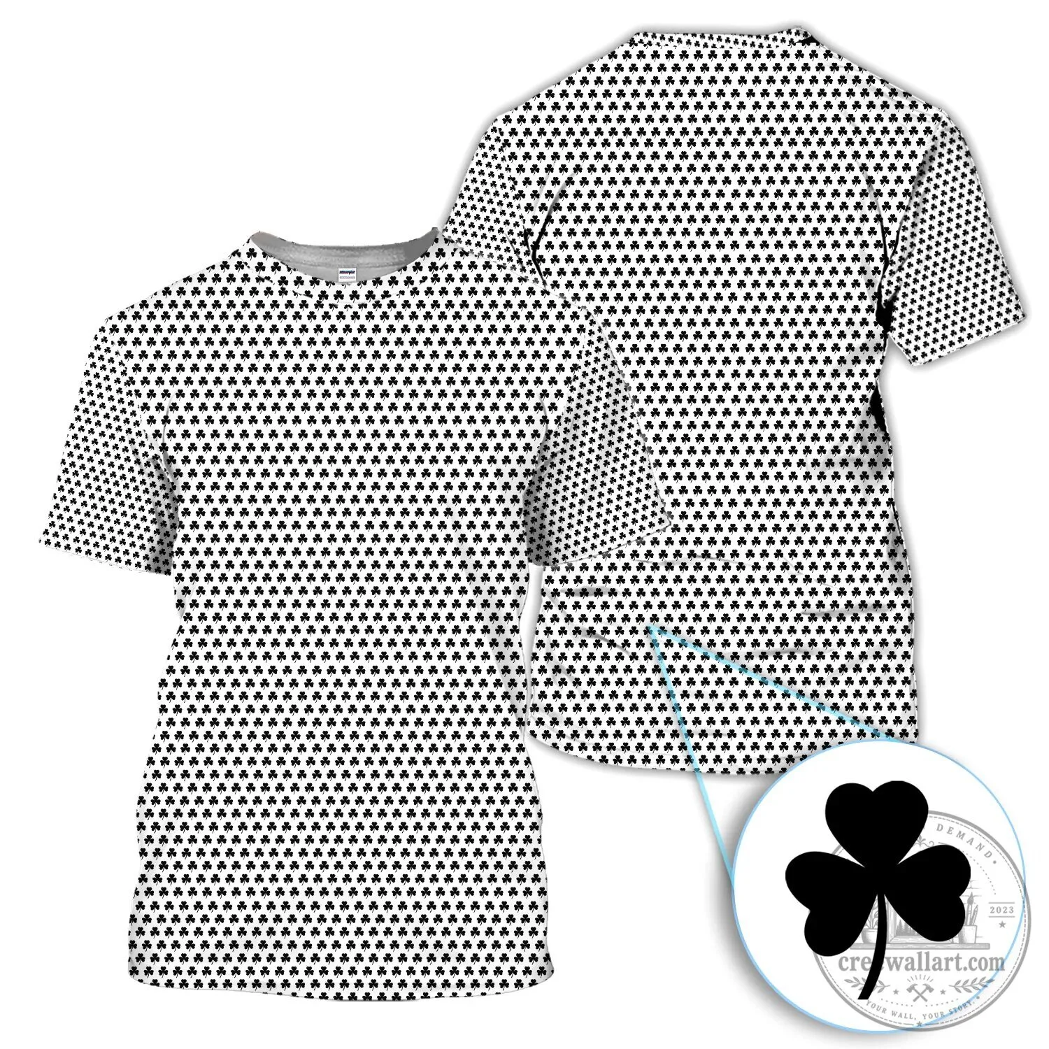 Black Clover Golf Polo Shirt for Men St Patricks Day 48 Black Clover Golf Polo Shirt for Men St Patricks Day