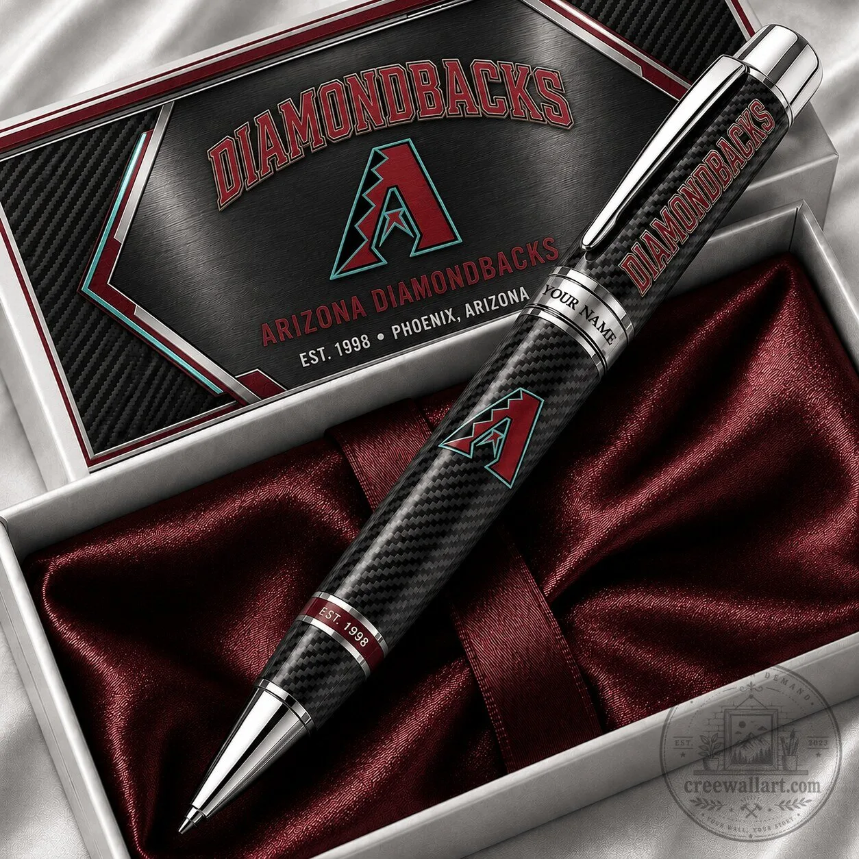 Arizona Diamondbacks Personalized Ballpoint Pen, Custom Engraved MLB Gift