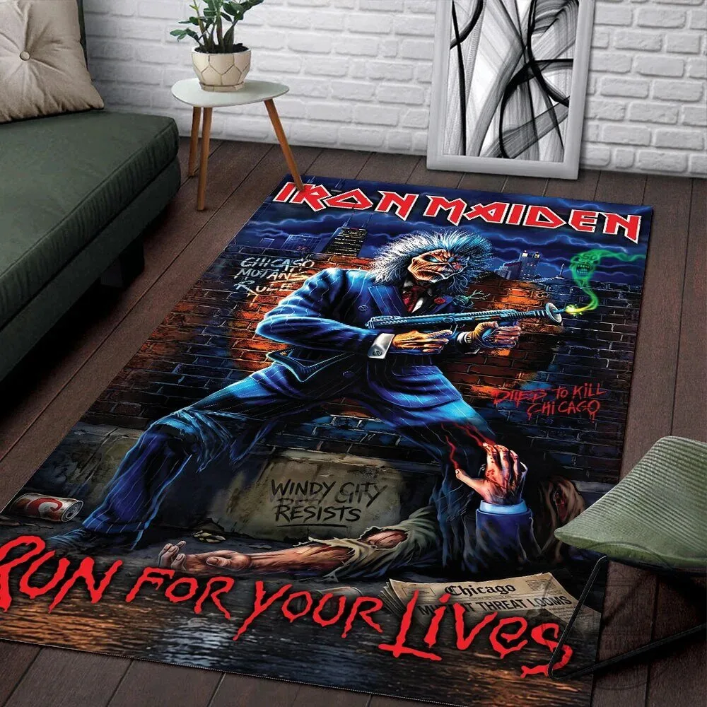 Iron Maiden Run for Your Lives Chicago Heavy Metal Band Rug