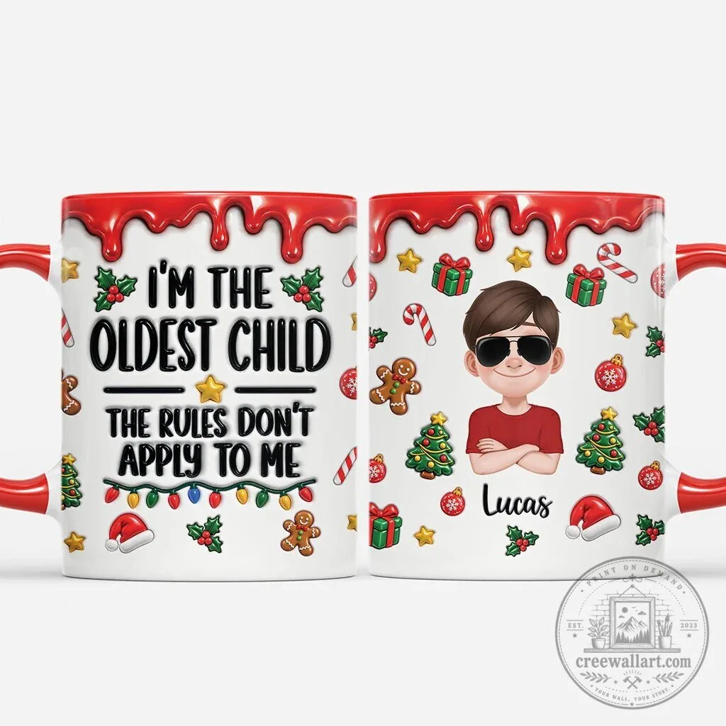 Oldest Child Rules Don't Apply To Me Personalized Christmas Coffee Mug
