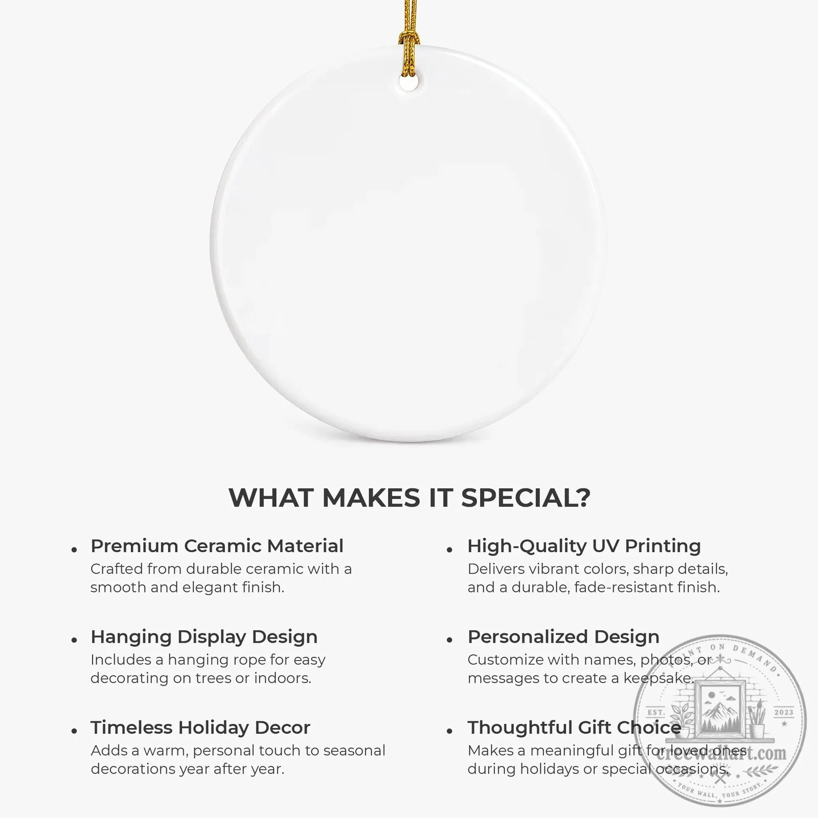 Personalized Pet Photo Christmas Ornament with Wreath Design 9 Personalized Pet Photo Christmas Ornament with Wreath Design