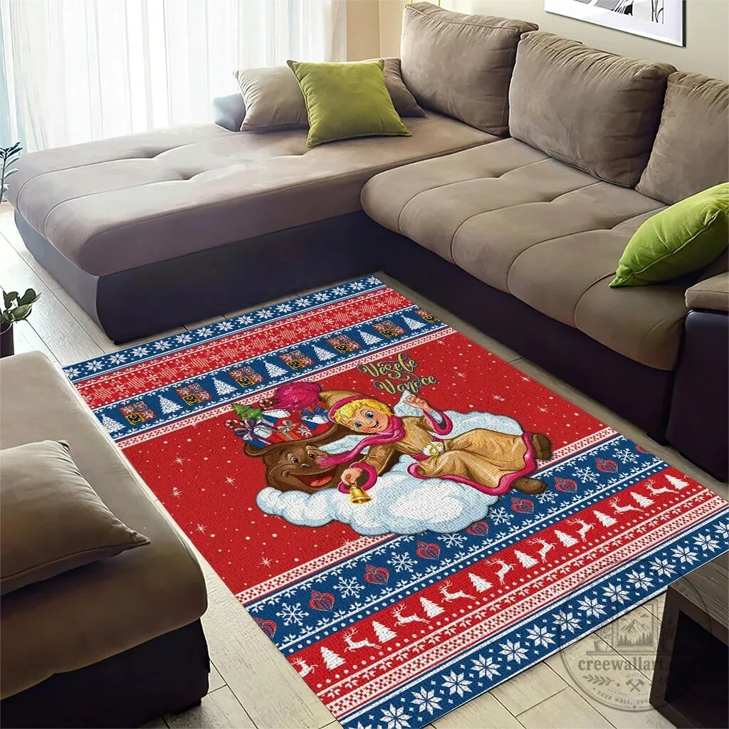 Czech Republic Christmas Jezisek Vesele Vanoce Holiday Area Rug 7 Czech Republic Christmas Jezisek Vesele Vanoce Holiday Area Rug