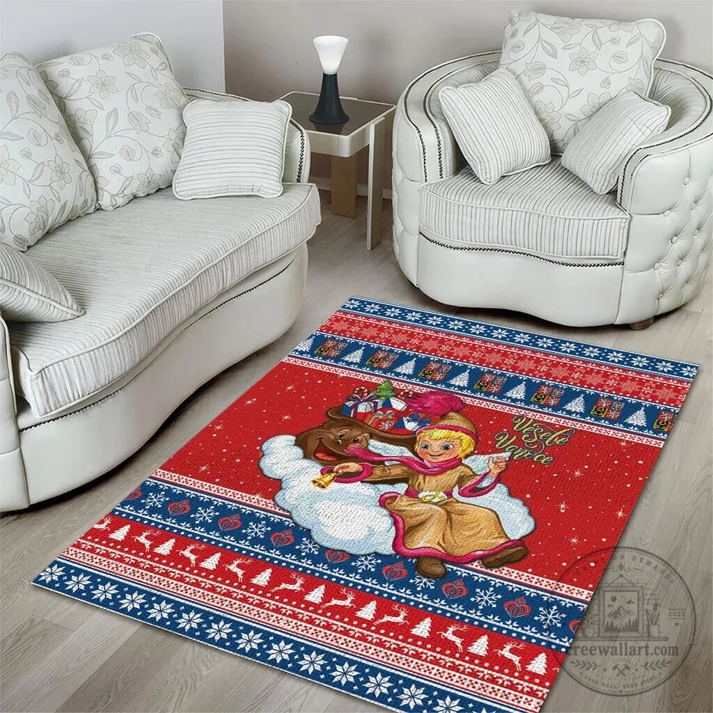 Czech Republic Christmas Jezisek Vesele Vanoce Holiday Area Rug 8 Czech Republic Christmas Jezisek Vesele Vanoce Holiday Area Rug