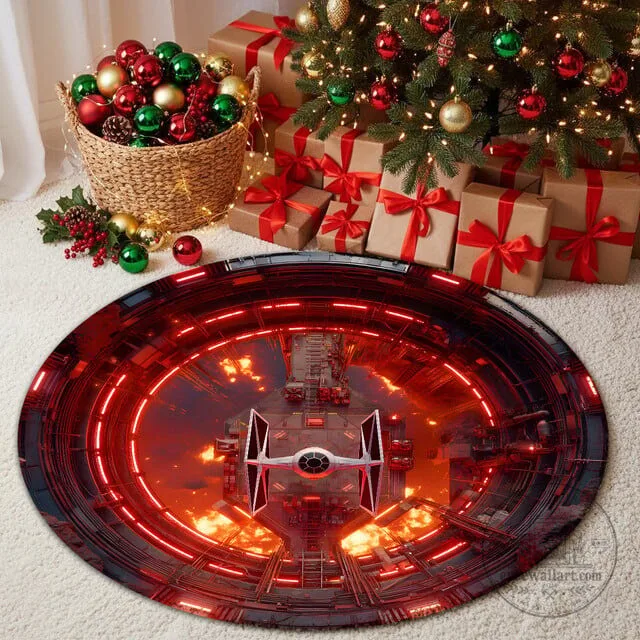 Star Wars Mustafar Imperial Base TIE Fighter Round Area Rug 6 Star Wars Mustafar Imperial Base TIE Fighter Round Area Rug