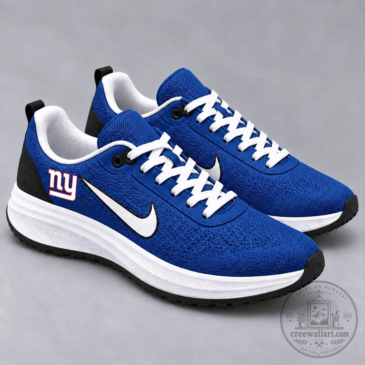 New York Giants NFL Team Logo Blue Running Shoes for Men and Women 1 New York Giants NFL Team Logo Blue Running Shoes for Men and Women
