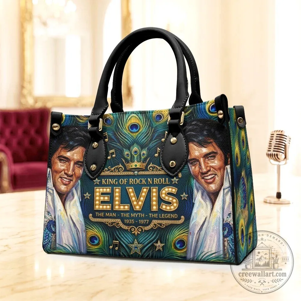 Elvis Presley King of Rock and Roll The Man The Myth The Legend Handbag 1 Elvis Presley King of Rock and Roll The Man The Myth The Legend Handbag