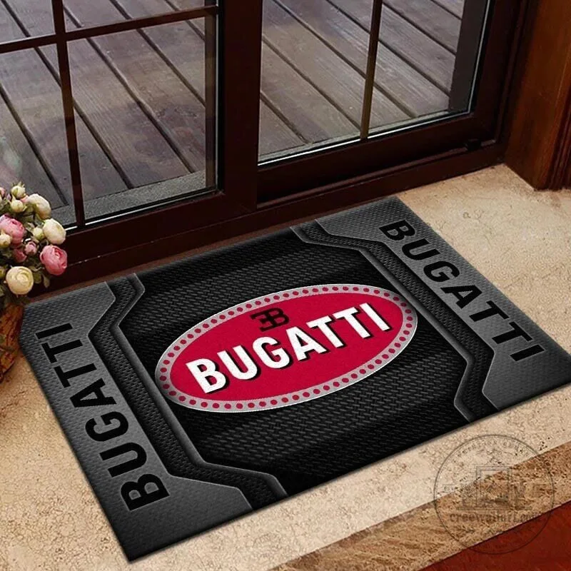 Bugatti Car Logo Personalized Welcome Doormat