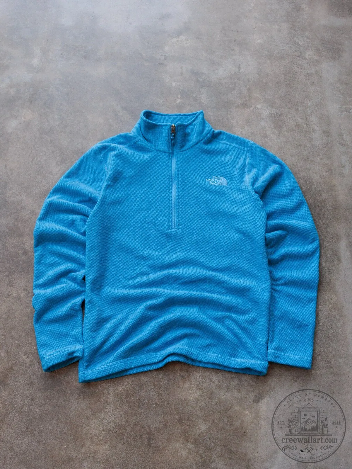 The North Face Blue Fleece Quarter Zip Pullover Sweatshirt
